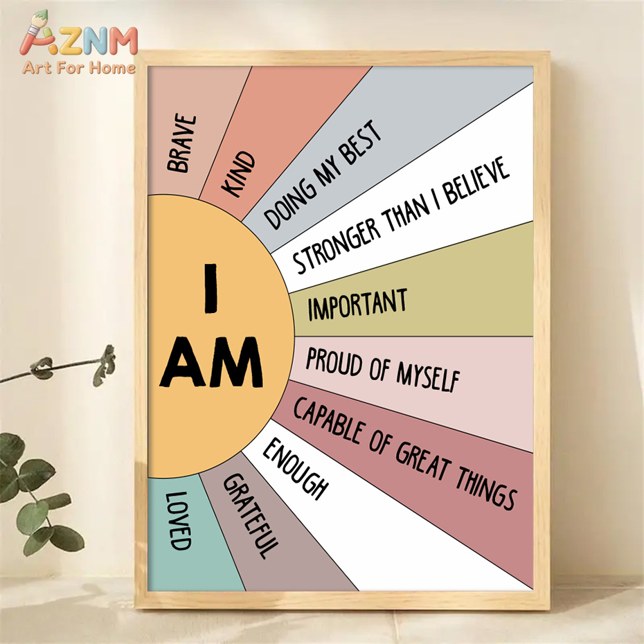 Kids Education Quote - 1 Buah Poster Boho Kutipan Afirmasi