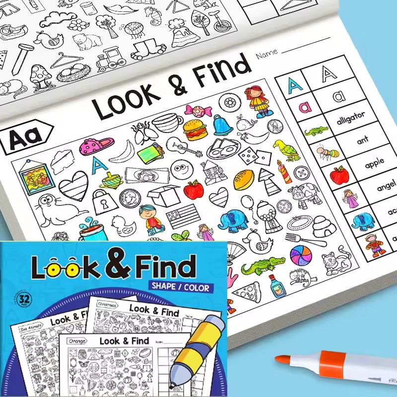 Kid Educational - Buku Mewarnai Temukan dan Gambar untuk