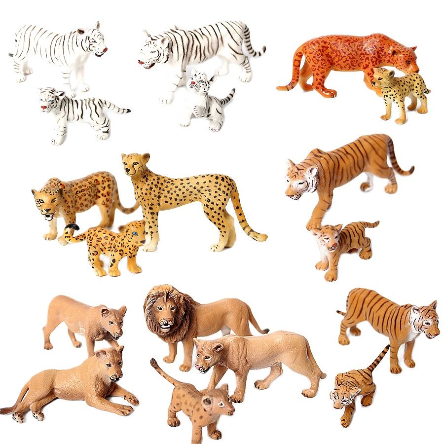 Kingdom Kids Education - Figur Hewan Liar Asli: Harimau Putih,