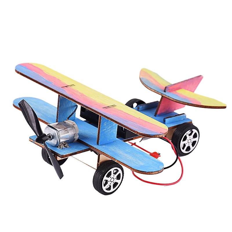 Kingdom Kids Education - Kit Model Biplane Listrik Kayu STEM