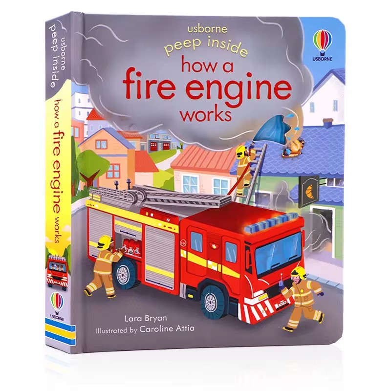 Usborne Peep Inside How A Fire - Kid Educational ulasan dan harga