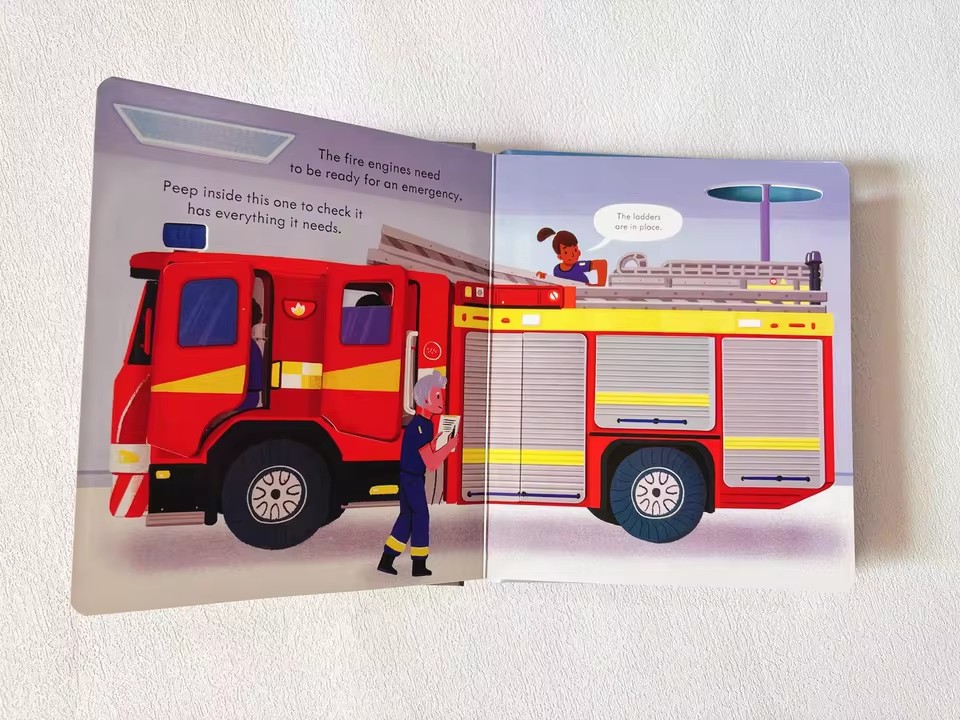 Usborne Peep Inside How A Fire - Kid Educational ulasan dan harga