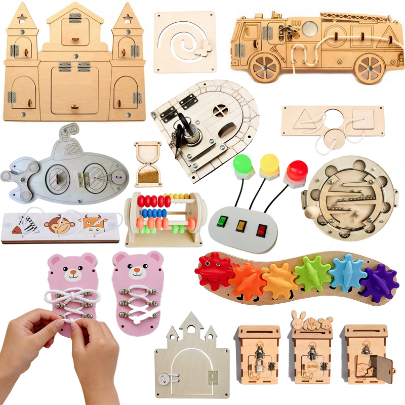 DIY Montessori Papan Sibuk Aks - Kids Education Usa ulasan dan harga